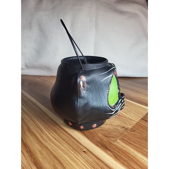 Vintage Black Cat Halloween Candy Bucket General Foam Plastics ALTERED! Trick Or - Picture 2 of 6